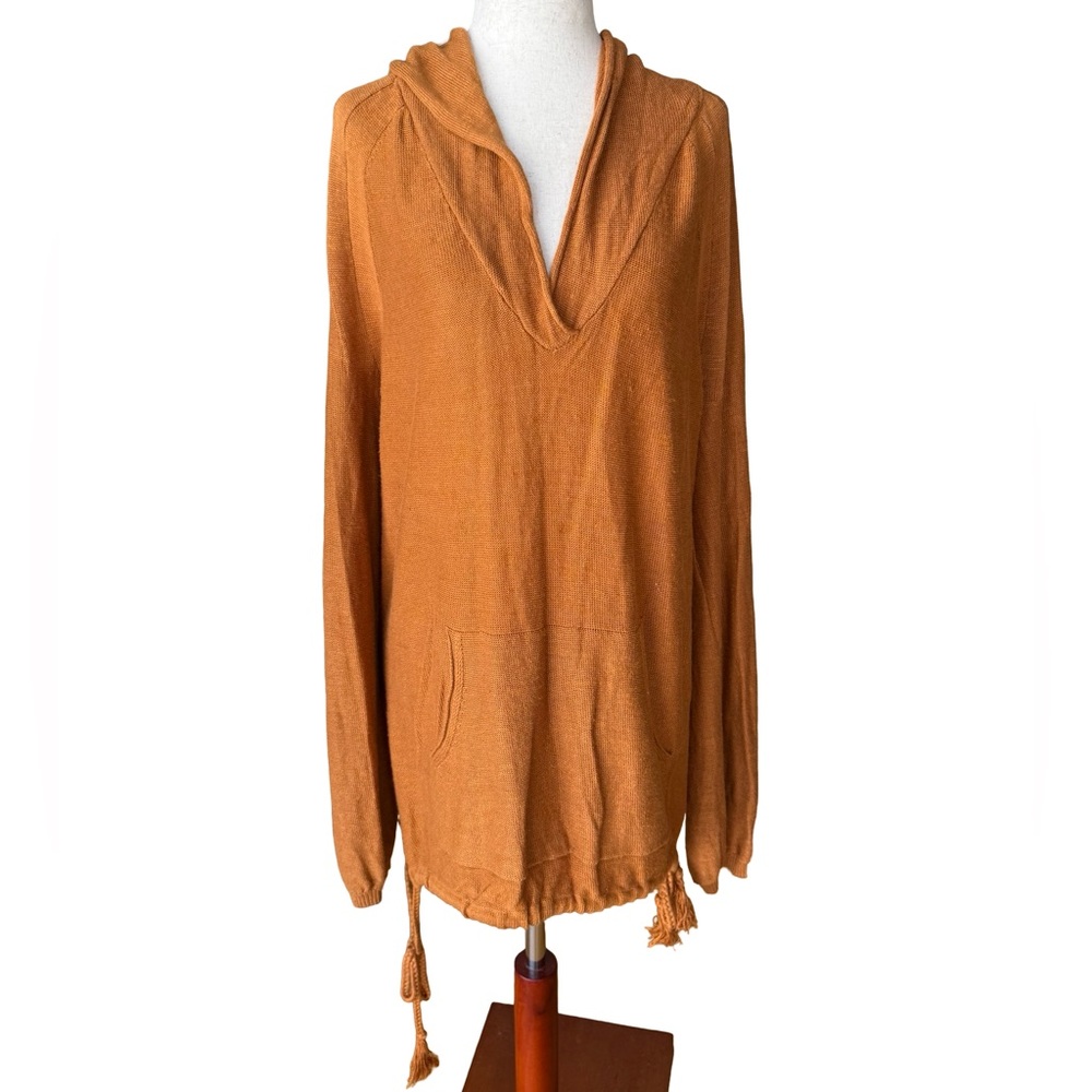 Free People Linen Blend Hoodie Size Medium